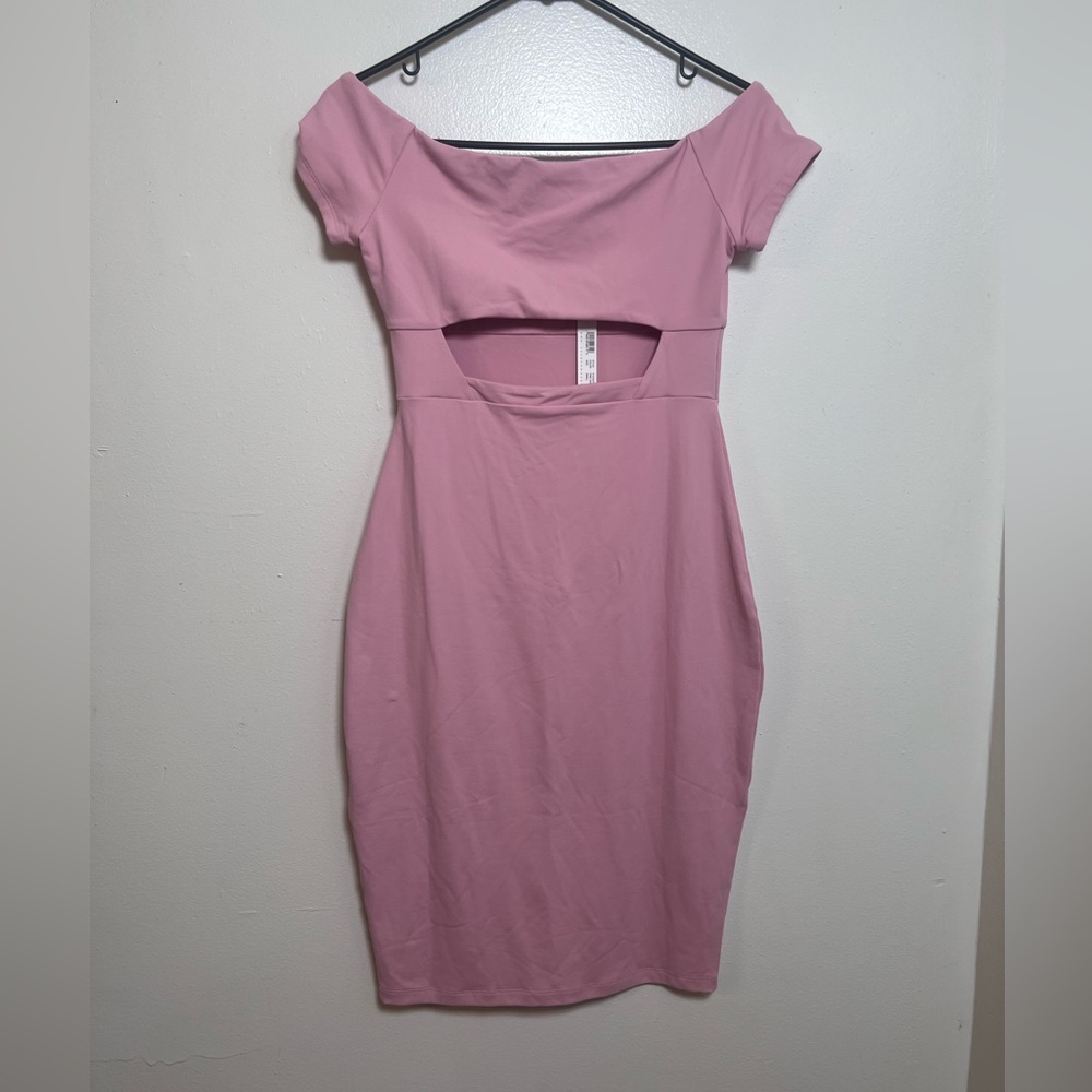 Susana Monaco pink cashmere cut out dress NWT Sz small